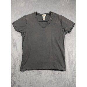Diesel V Neck Top Womens Size Medium Gray Faded Vintage Wash Grunge Edgy